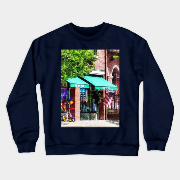 Bristol RI - Toy Shop Crewneck Sweatshirt by SusanSavad